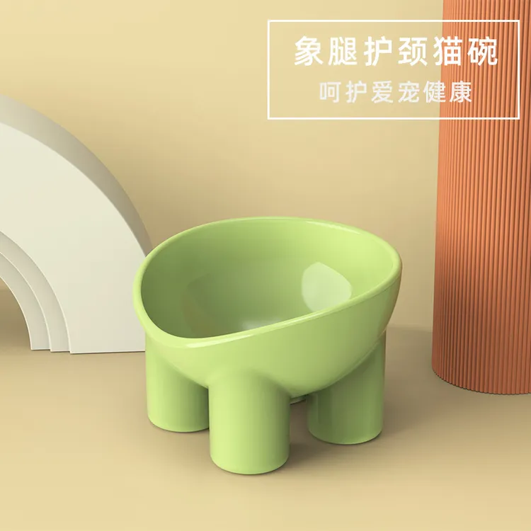 猫碗猫咪护颈碗斜口宠物碗防打翻狗盆塑料狗狗必备日用品狗碗吃饭