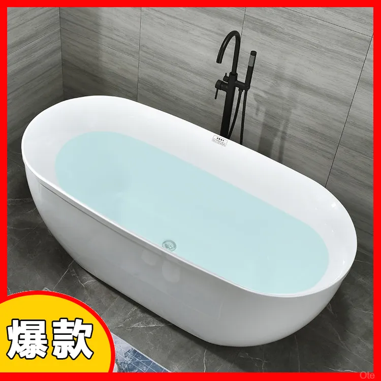 浴缸家用成人浴缸保温浴缸薄边浴缸亚克力独立式欧式浴缸贵妃酒店