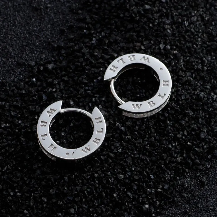 925银合成锆石耳饰 WBLH乌巴拉花 经典百搭耳环简约气质