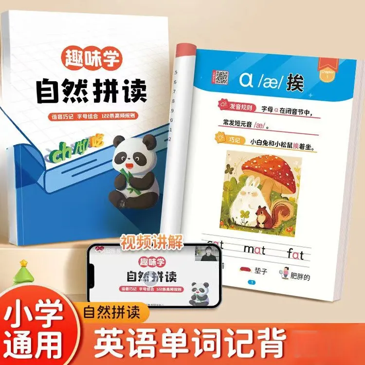 学习用品趣味学拼读记单词小学英语音标学习文具