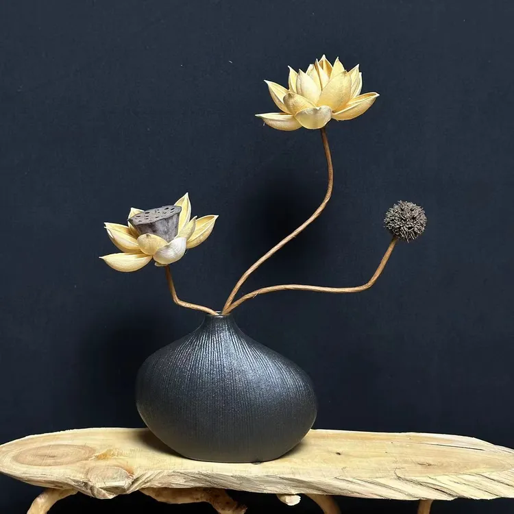 【望川】禅意干花纯手工新中式家居摆件天然客厅隔断摆件自然风干