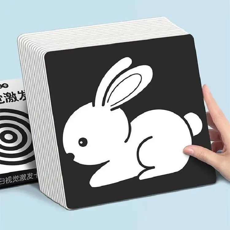 哑光大本黑白卡婴儿早教新生儿锻炼追视训练卡0-3个月宝宝用品商品图