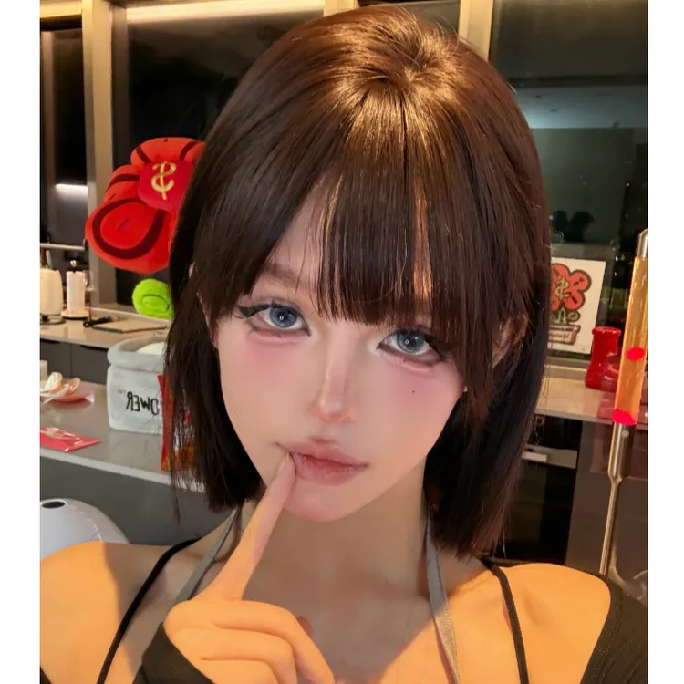 小圆T【波波头】假发女气质减龄短发全头套网红自然蓬松逼真透气