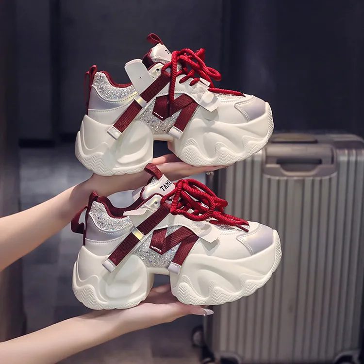 老爹鞋女2025新款小个子增高厚底鞋子女爆款休闲运动鞋百搭小白鞋