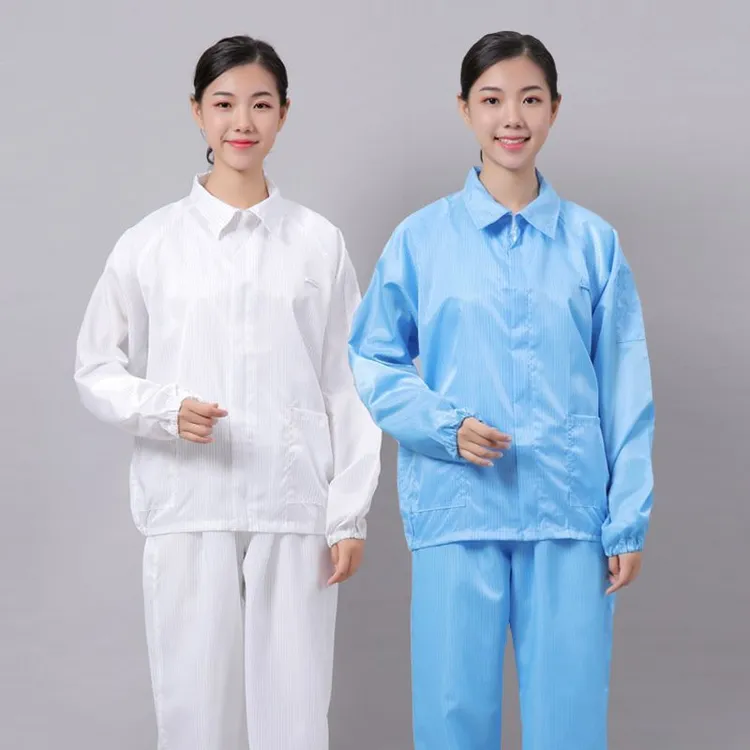 食品翻领分体式防尘工作服养殖场防护衣劳保服工装防尘服工作服