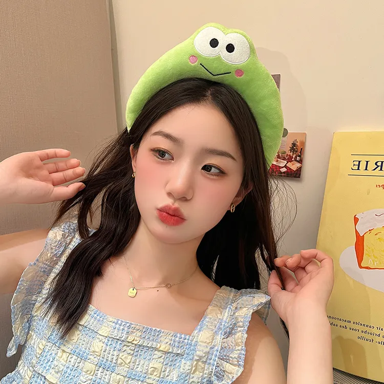 可爱卡通青蛙海绵发箍少女化妆洗脸头箍搞怪发卡头饰