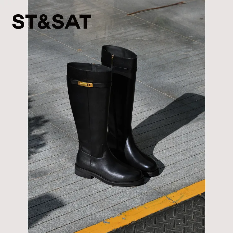 【限定系列】星期六黑骑士秋冬季英伦风2025高级感独特靴子女长筒靴