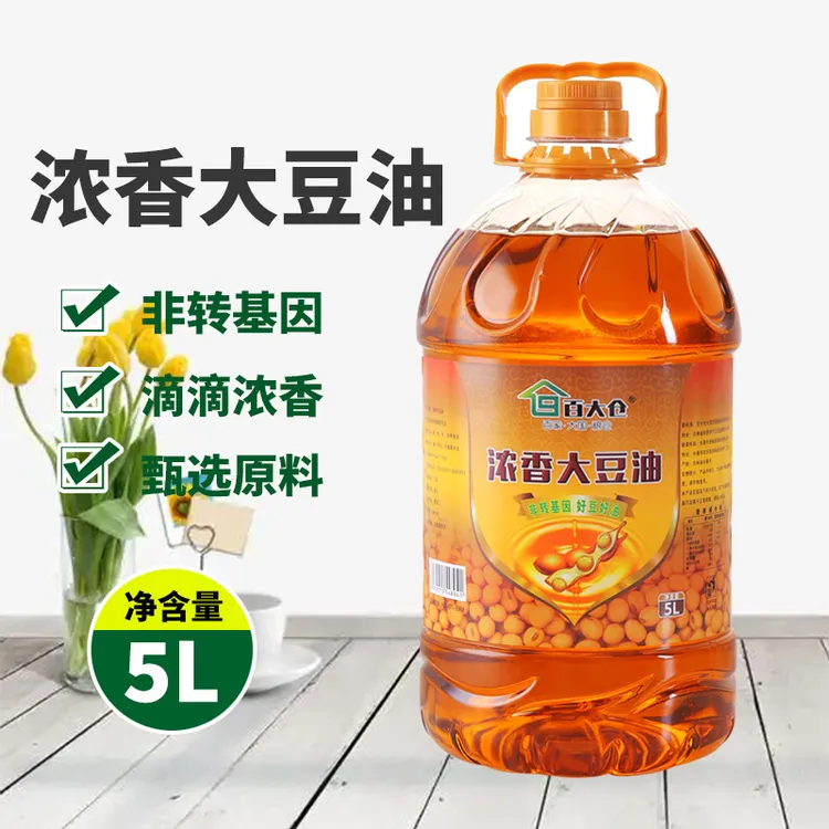 百大仓东北特产大豆油精炼浓香大豆油家用5L大桶包邮优选健康新鲜