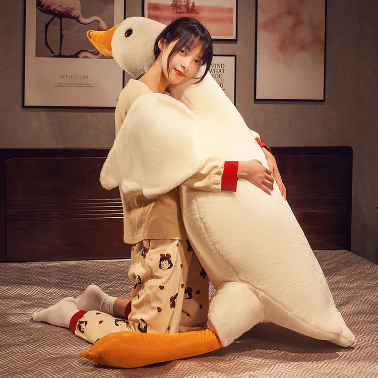 可爱大白鹅抱枕毛绒玩具大鹅玩偶抱睡公仔布娃娃女生床上睡觉夹腿商品图