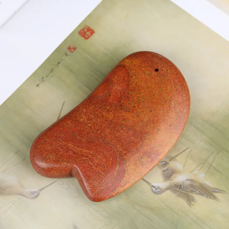 泗水头部背部红砭石刮板全身通用面部眼部泛石砭石拨筋棒按摩疏通