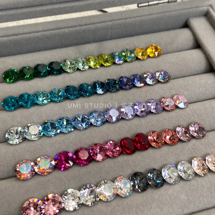 合金耳饰 Umi施家华子钻8mm钻面钛钢钛合金耳钉耳骨钉养耳洞超闪