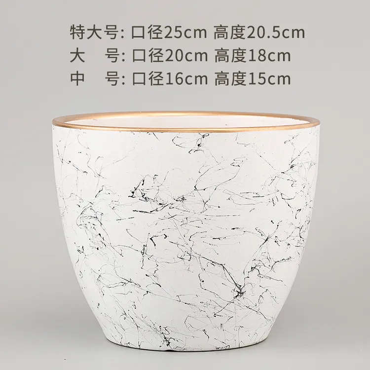 陶瓷花盆北欧风格加厚家用特大号大口径绿萝君子兰发财树绿植创意商品图