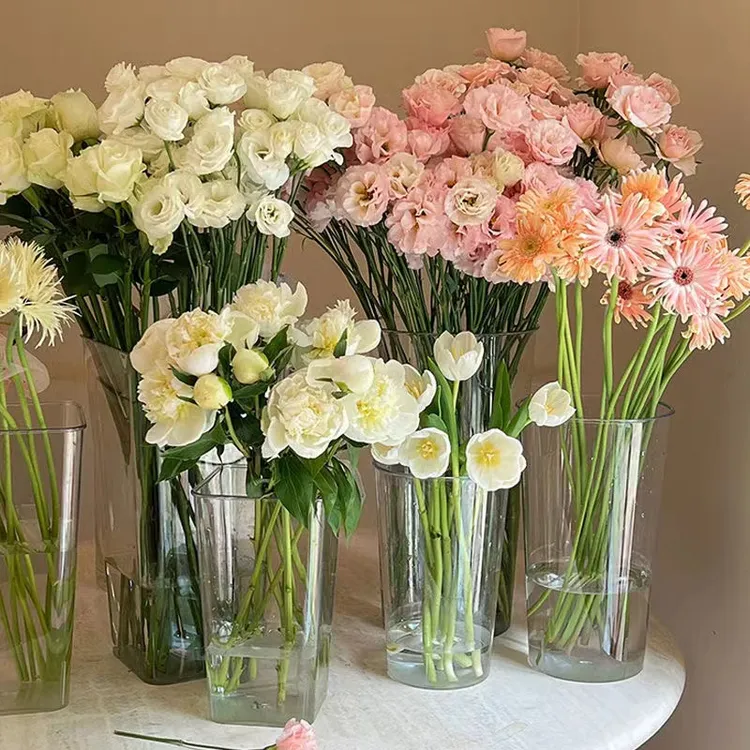 耐压防摔醒花桶室内装饰鲜花养花插花桶园艺花店亚克力透明养花桶