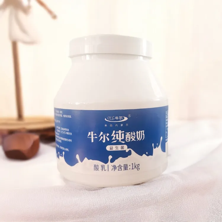 内蒙牛尔无蔗糖原味益生菌酸奶2斤健身代餐发酵酸奶无宿舍饮品