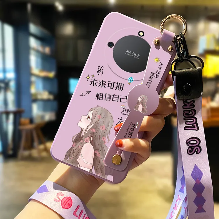 华为荣耀x40手机壳女新款honor腕带未来可期液态硅胶软壳荣耀X40