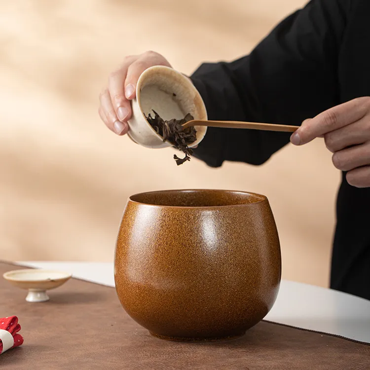 茶渣缸茶洗碗陶瓷大号功夫茶茶室专用中式干泡水禅意废茶盂