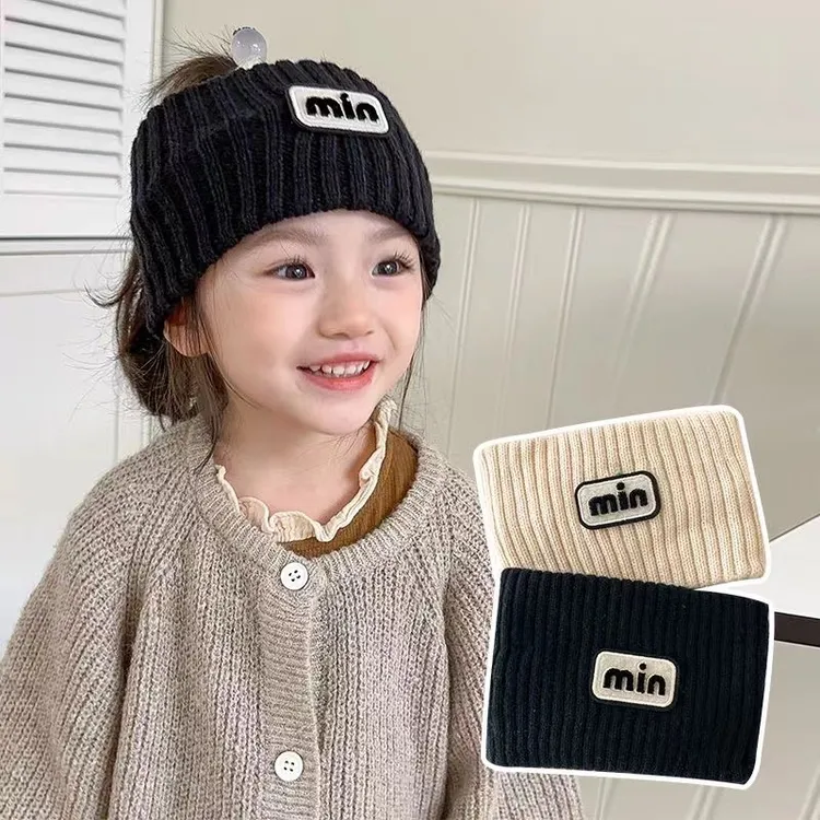 儿童针织毛线发带min女童韩版潮酷宽版发套小女孩宽边头带发箍