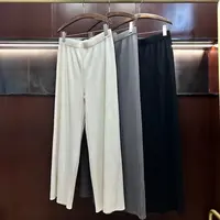 CKZ1959 三色坑条直筒裤