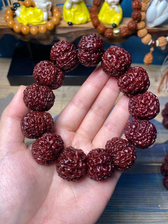 23/24mm尼泊尔大金刚手串单圈玉化包浆五瓣爆肉佛珠男士盘玩菩提