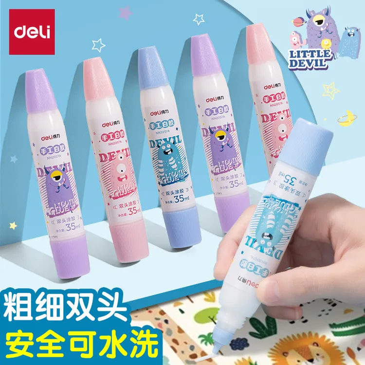 得力手工白胶儿童DIY春日手工可水洗白乳胶高粘度木工胶速干胶水