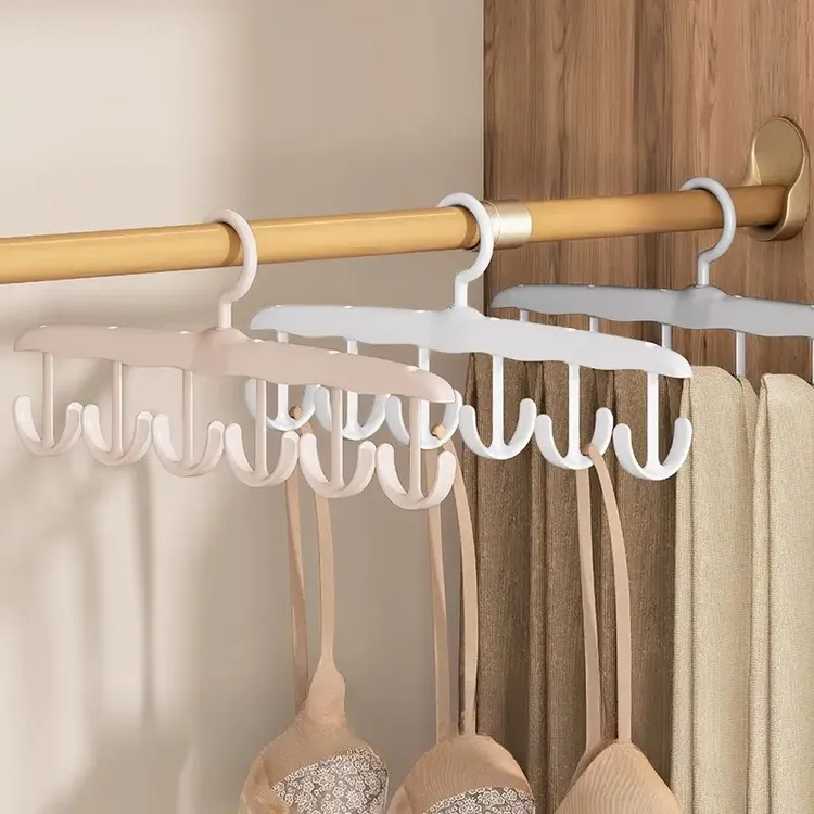 多功能无痕塑料吊带衣架多功能内衣背心收纳家用宿舍挂衣钩可旋转