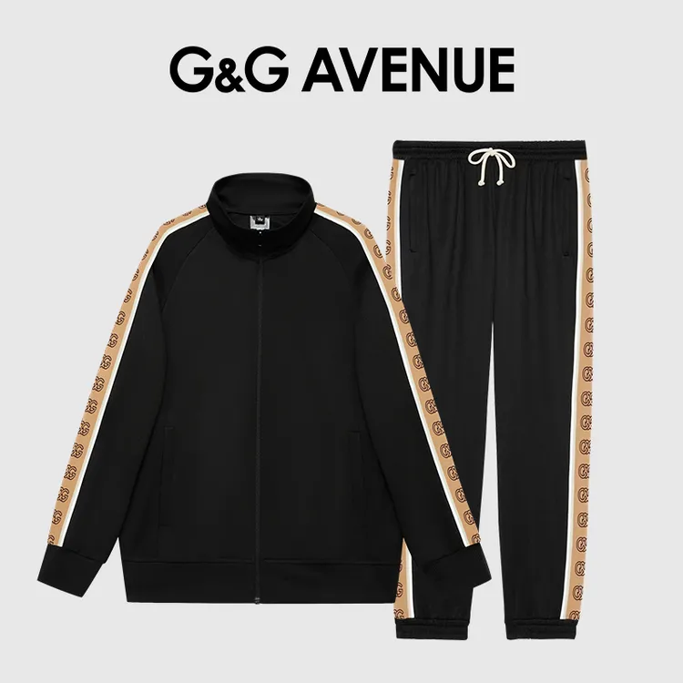 G&G AVENUE男士高档全套男款春季长袖外套套装两件套高级感男秋