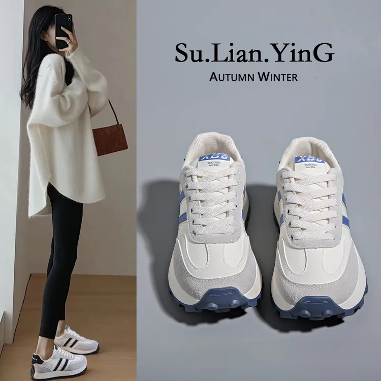爆款港风厚底显脚小老爹鞋女春秋季休闲运动鞋2025新款百搭阿甘鞋