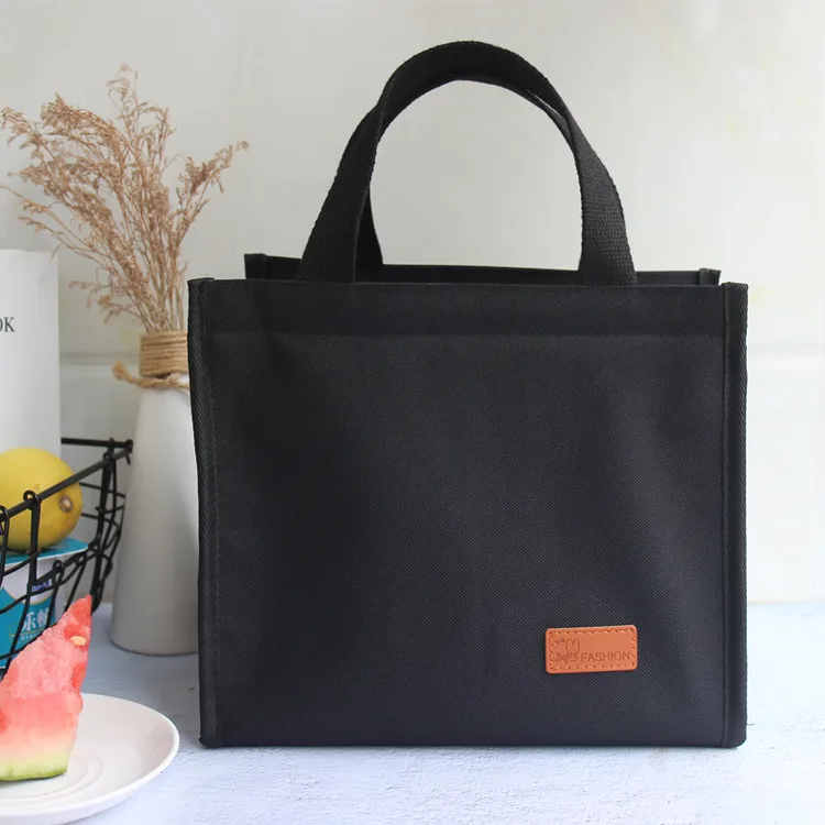 饭盒袋防水防油收纳袋手提包上班族学生保温手拎大容量加厚便当包