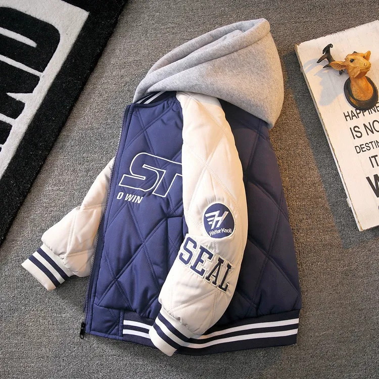 男童外套2025新款秋冬款加厚夹棉棒球服棉衣冬季棉服薄棉儿童秋装