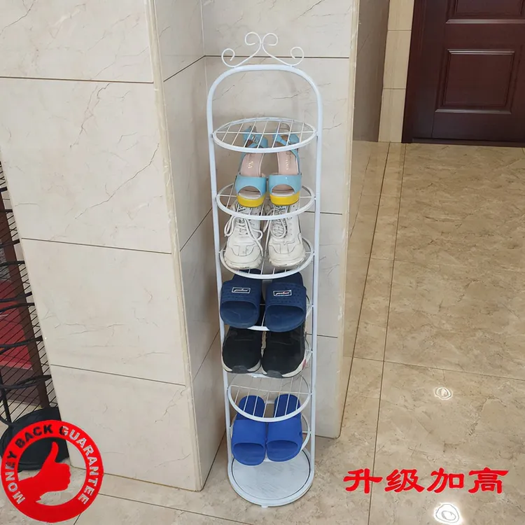 简易家用门口铁艺鞋架省空间经济型简约现代收纳神器金属窄小鞋柜