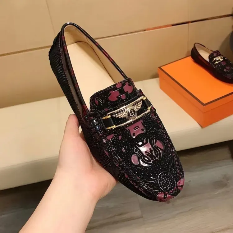 欧洲站新款春夏季男士真皮豆豆鞋时尚百搭舒适一脚蹬驾车休闲男鞋