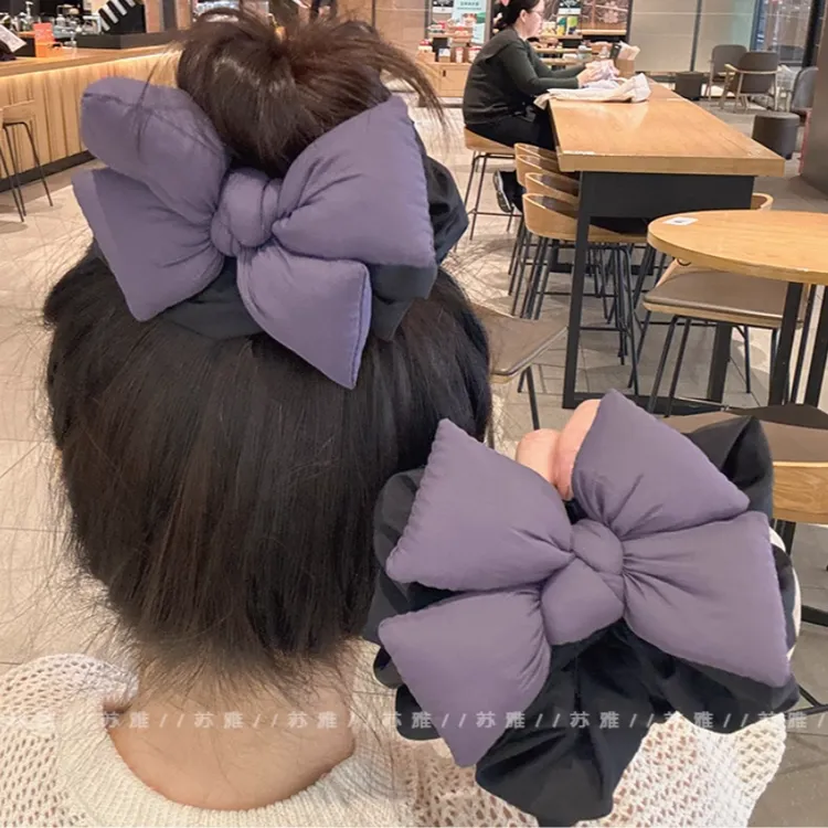 可爱海绵立体蝴蝶结扎头发大肠发圈女发绳头绳2024新款耐用发饰