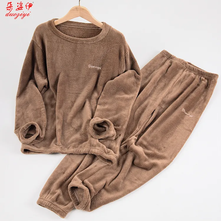 2025年秋冬新款珊瑚绒暖暖套装女加厚居家外穿宽松保暖加绒睡衣