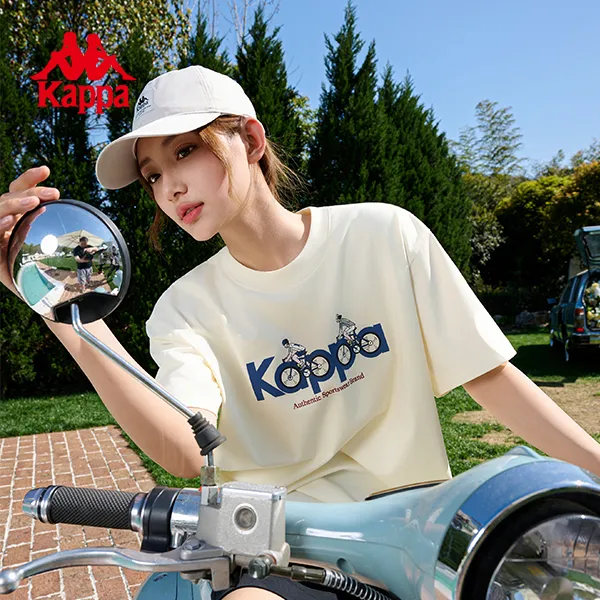 kappa卡帕短袖t恤女2025新款夏季情侣同款骑行休闲半袖运动上衣男