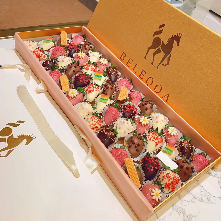 BELEQOA｜全是爱｜48颗手工草莓巧克力礼盒套装 全国顺丰冷链到家