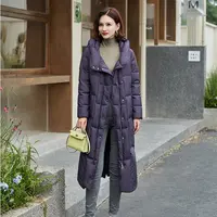 FA8039长款气质宽松90白鸭绒2024新款羽绒服女冬季时尚加厚保暖