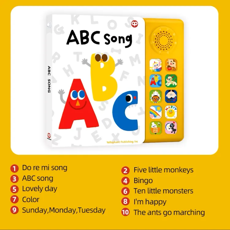 宝宝早教有声书ABCsong手指点读发声机幼儿学习机防撕耐磨加厚