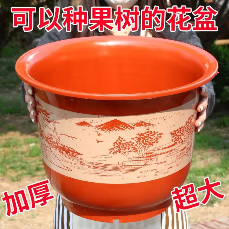 【送托盘】加厚大号塑料花盆仿陶瓷果树花盆加厚树脂盆绿植花盆批发商品图
