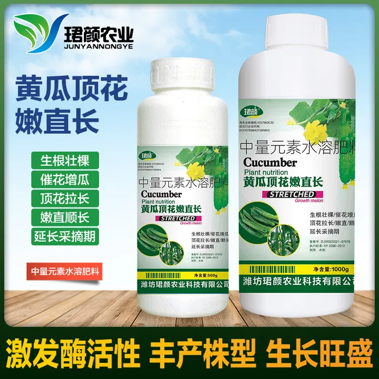 珺颜黄瓜顶花嫩直长生根壮棵催花增瓜顶花拉长嫩直顺长水溶肥料