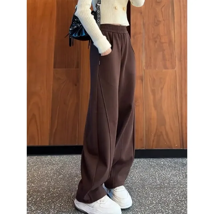 窄版香蕉裤女春秋2025新款爆款高级感垂感休闲阔腿卫裤直筒运动裤