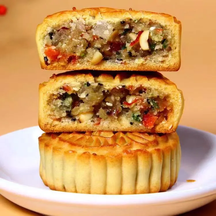 老式月饼伍仁味道2包8块经典香甜美味好吃共净含量700克袋装