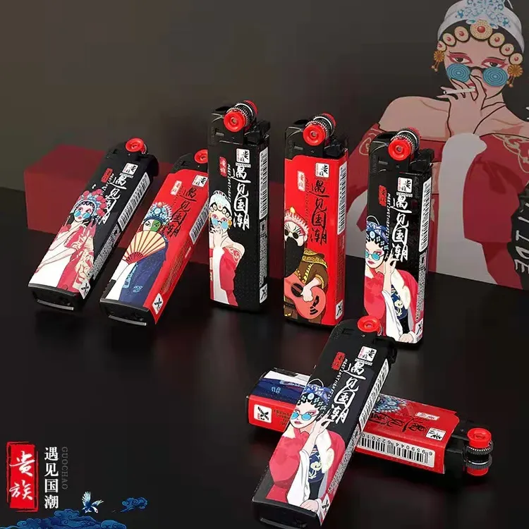 砂轮无声打火机滑轮明火充气轻便精致使用自带时尚新品牌优质小巧