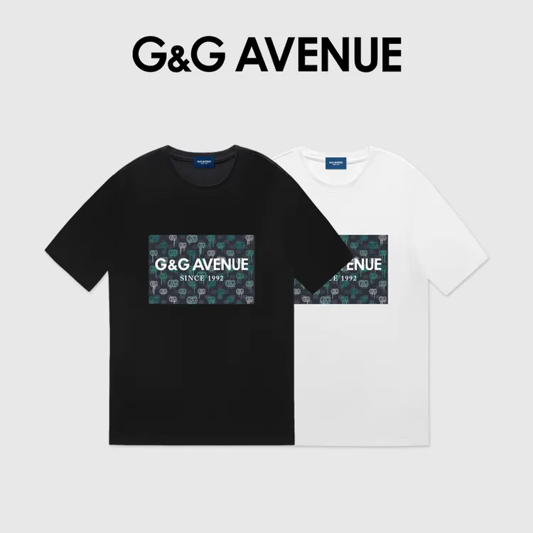 法国G&G AVENUE国际轻奢潮牌纯棉休闲短袖T恤男女同款-GT2301039