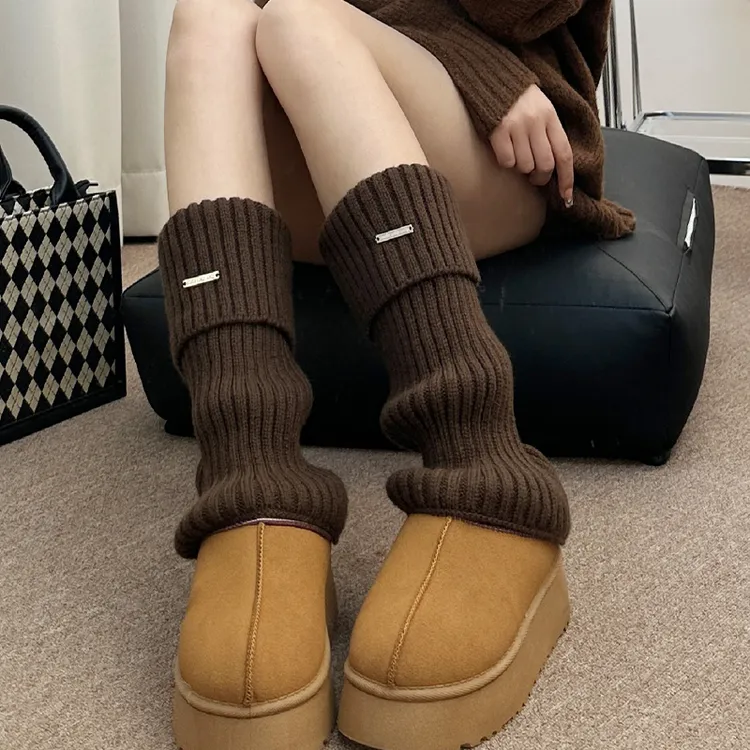 腿套堆堆袜穿搭宽松秋冬季女款JK袜套推荐加厚棕色2025新款小腿袜