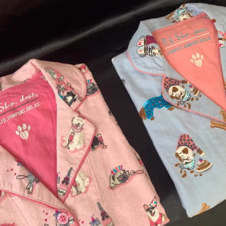 100%纯棉磨毛睡衣女家居服2025春夏秋季新款夏大码情侣长袖套装