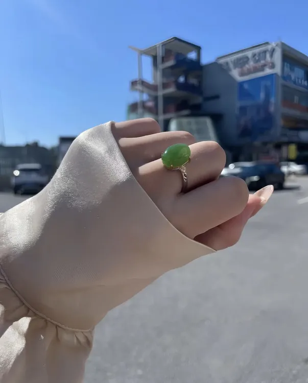 和田玉碧玉戒指（福利1）
