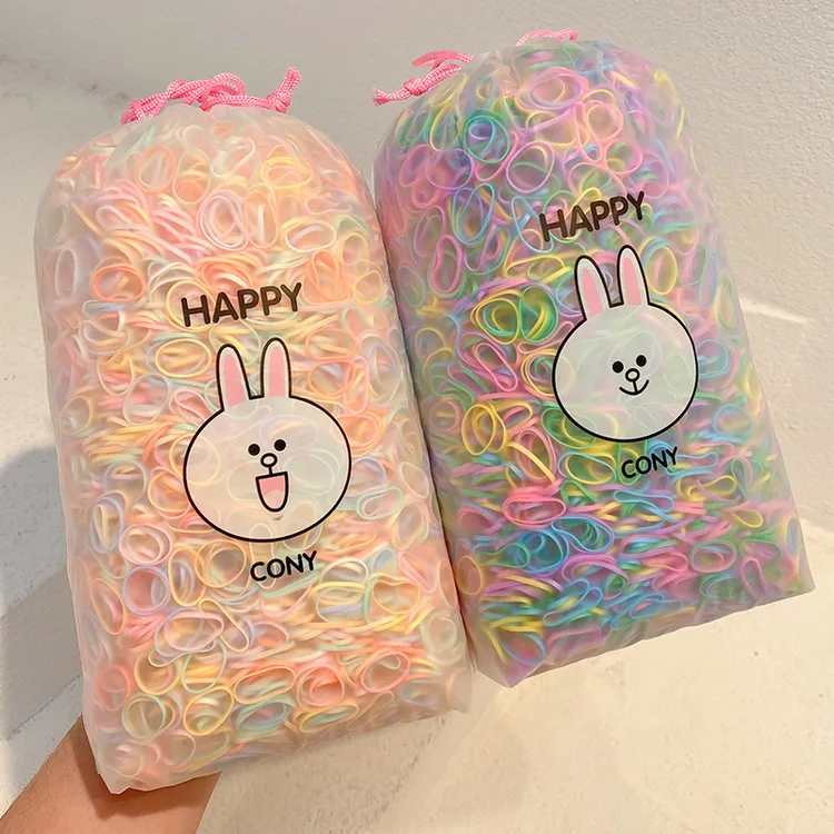 高弹力儿童胶圈女孩黑色女宝宝不伤发弹性好小发圈彩色小号黑