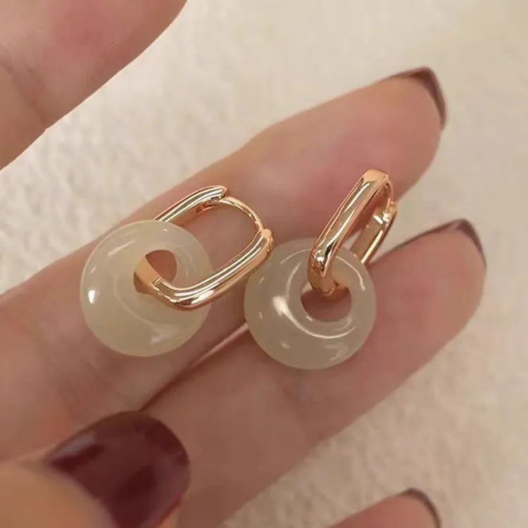 925银耳饰 S925银可拆卸平安扣耳环女轻奢个性两戴国风耳扣