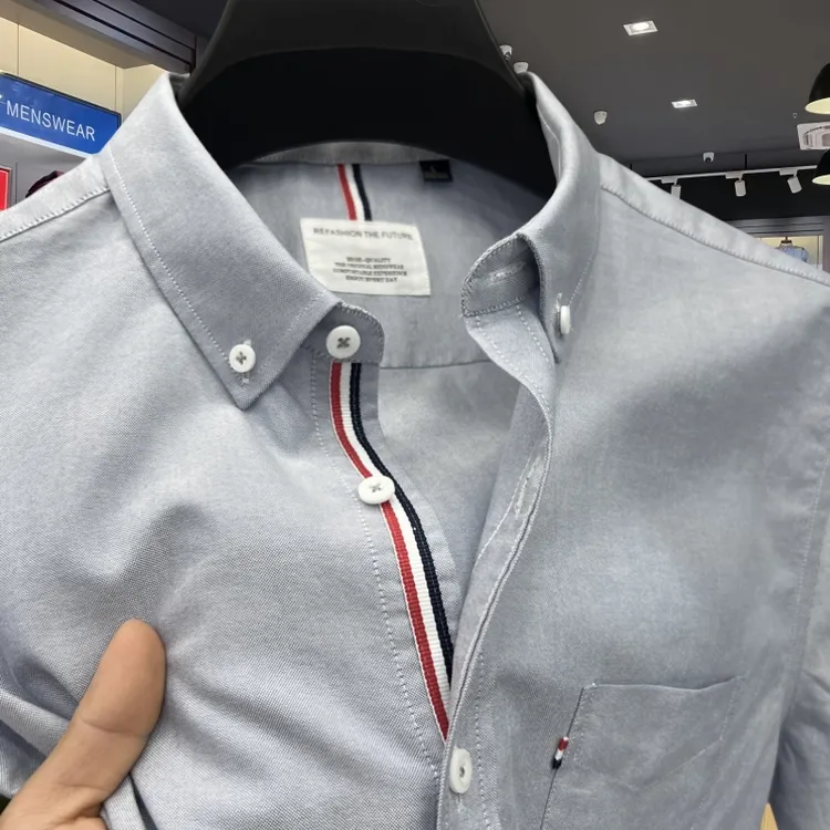 正品Tommy汤米纯棉长袖衬衫男士秋季中青年时尚休闲百搭男款衬衣