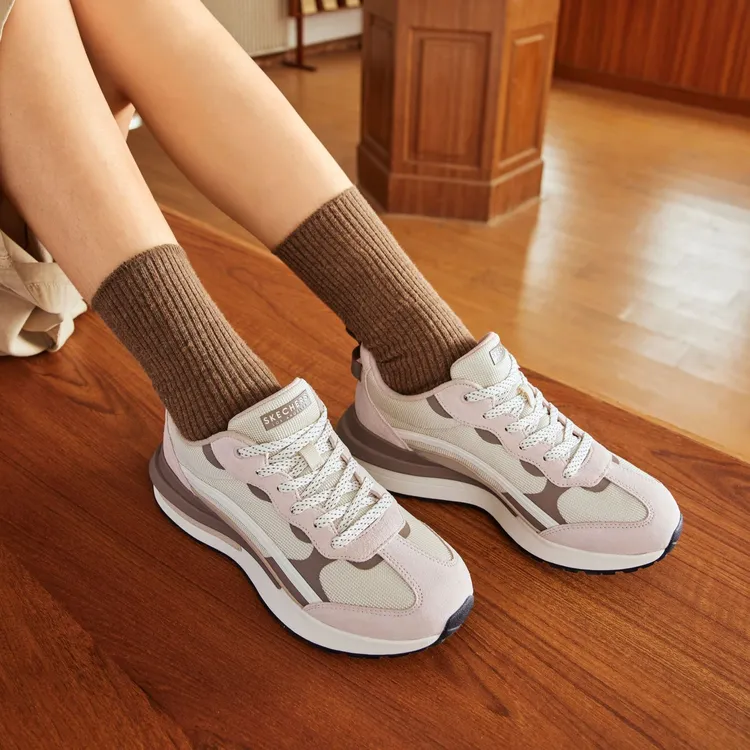 【秋季可颂】斯凯奇官方女鞋复古跑鞋时尚百搭休闲鞋运动鞋155450